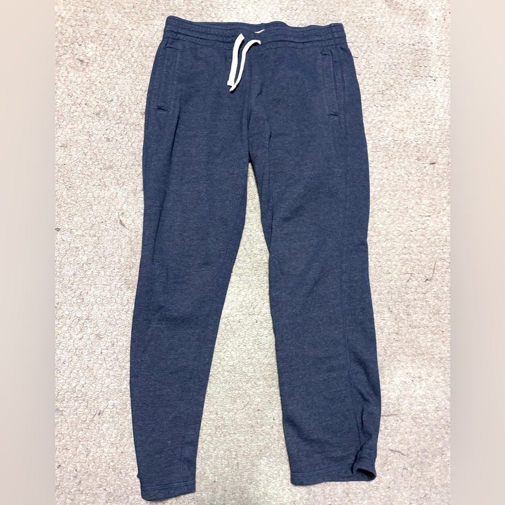 Old Navy blue cotton poly sweatpants men’s medium drawstring pockets almost new